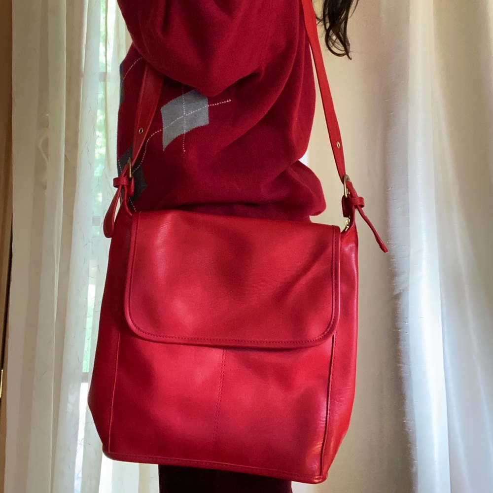 Red crossbody bag